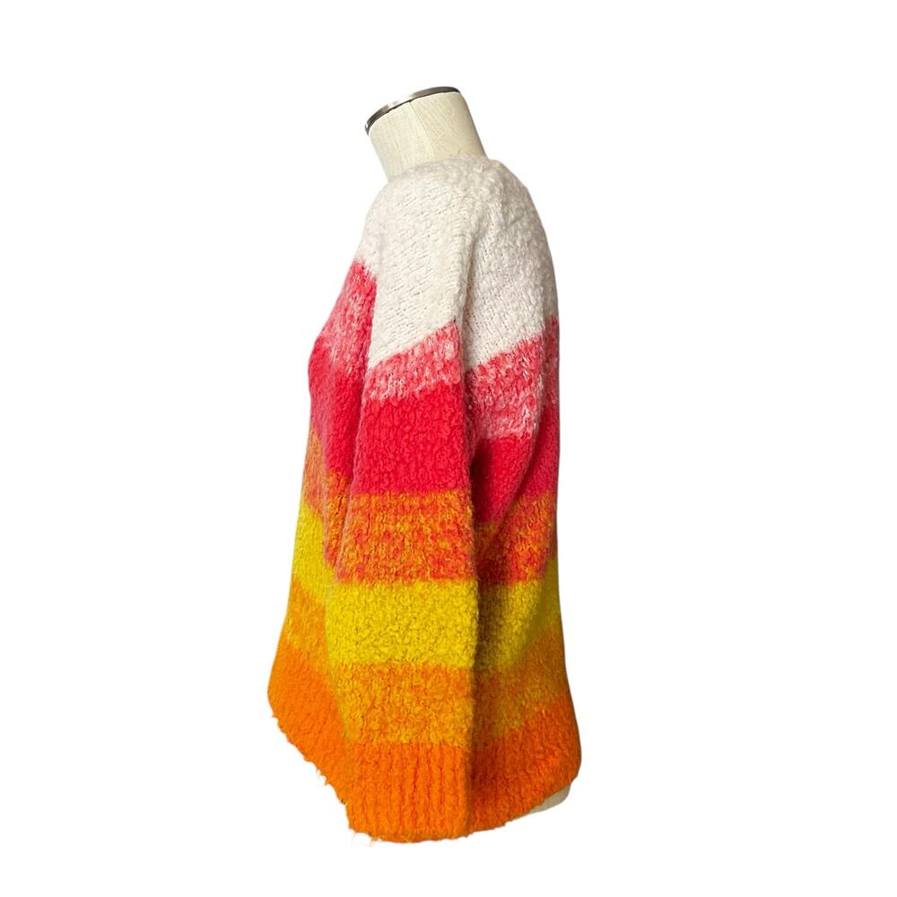 Anthropologie Simone Striped Fuzzy Knit Sweater Sz S - Picture 3 of 13